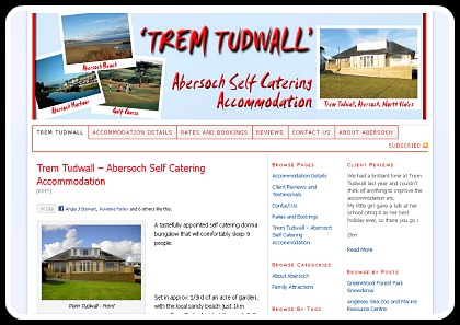 Abersoch Self Catering - Business Website Services